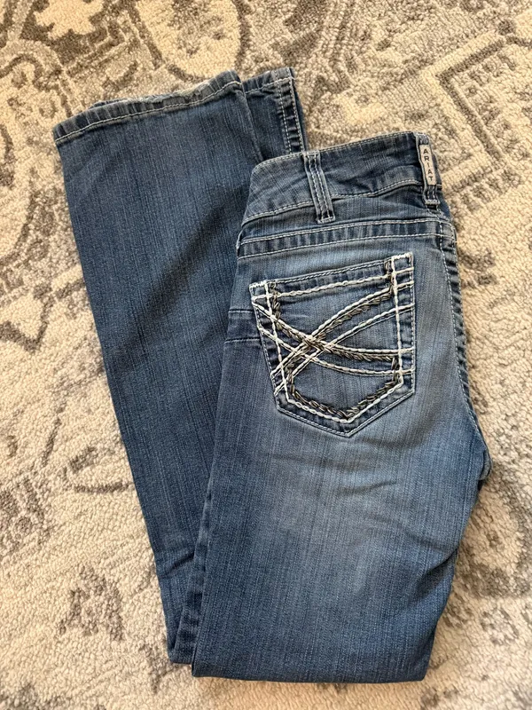 Ariat Women's Medium Dark Blue Flare Jeans - Image 3