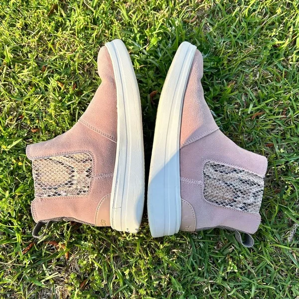 Hey‎ Dude Vic Suede Rose Dust Chelsea Boots Womens 5 Snakeskin 122025039 Pink - Image 6