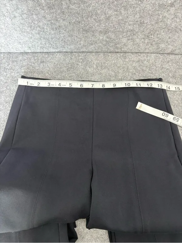 Quince Ultra-stretch Ponte Pintuck Ankle Pants Black size small 27” inseam - Image 13