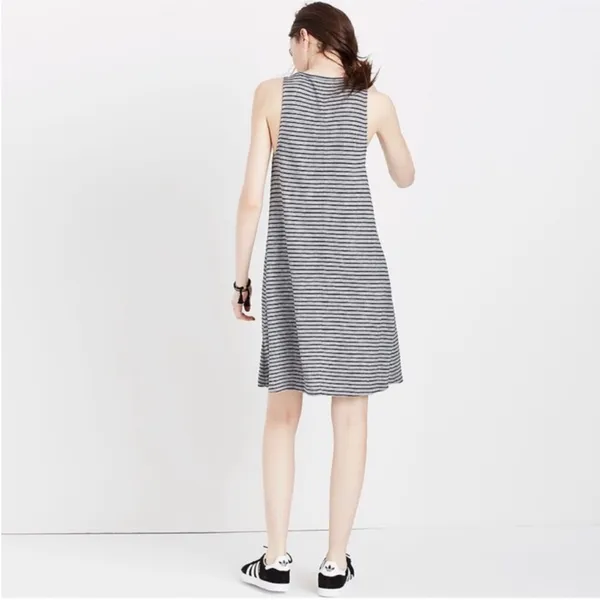 C Madewell Gray & Black Tank Boho Spring Summer Women Dress Size Large - Image 3