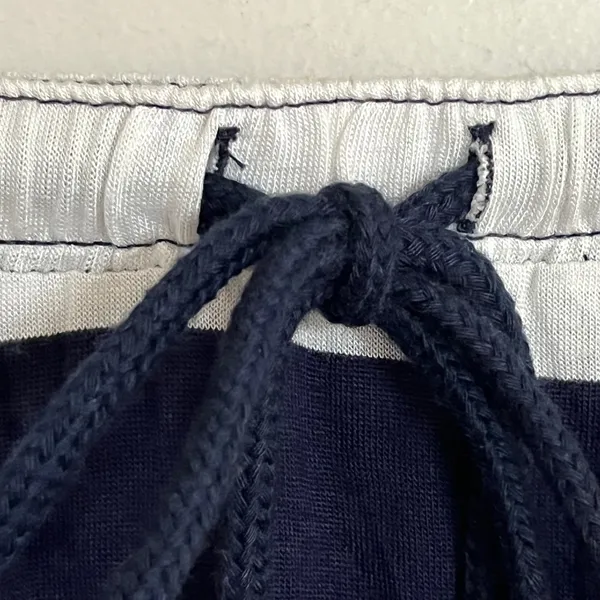 Aeropostale Navy White Striped Maxi‎ Skirt Blue Colorblock Hem Size Small Y2K - Image 4