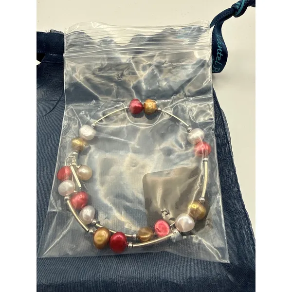 Vantel Pearls Multicolor Freshwater‎ Pearl Wrap Bracelet - Image 5