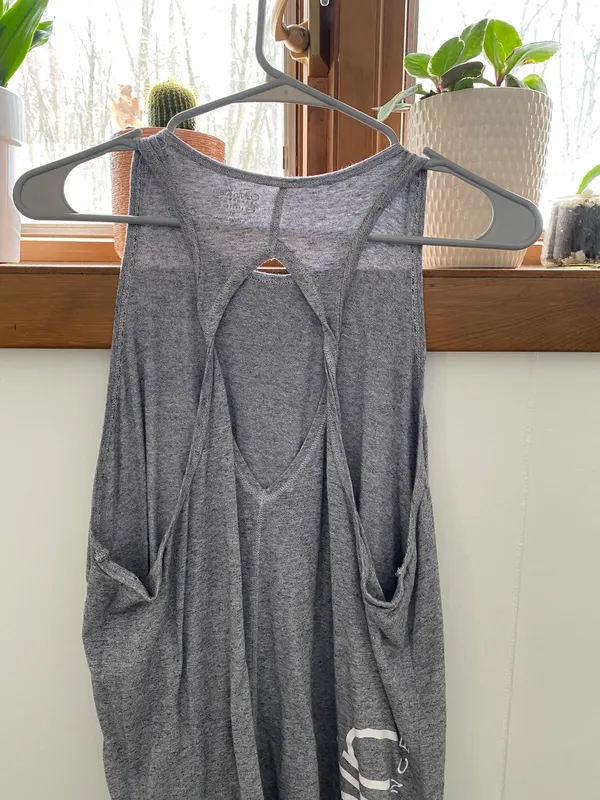 Calvin Klein Dark Grey Flowy Workout Tank Gray Size XL - Image 2