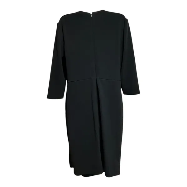 Black Cocktail Dress Satin Bow Waist Lace Inset 3/4‎ Sleeve Elegant Evening - Image 4