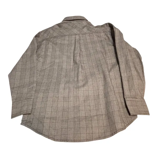 Dickies Brown Plaid Button Front Work Shirt Jacket XS - Image 2