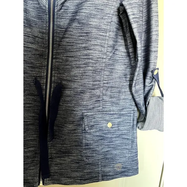 Balance Outdoor track Jacket full zip space dye navy blue activewear women's S - Image 4