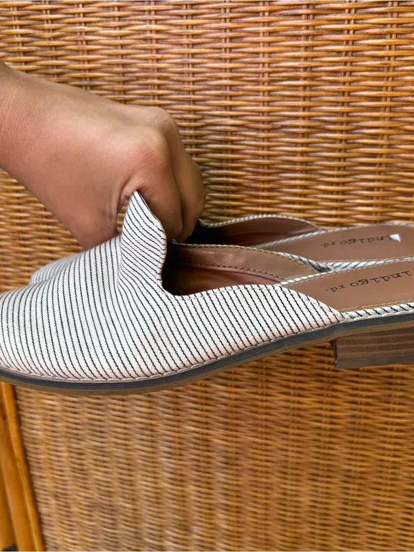 Indigo road rd stripped shoe slip on mule 8.5 professional casual boho white - Image 3