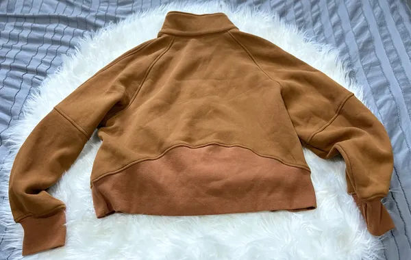 Brown Quarter Zip Sweater Size XS - Image 4