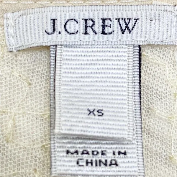 J.Crew Sequin Tank Top‎ XS Cream Sleeveless Scoop Neck Colorblock Lightweight - Image 3