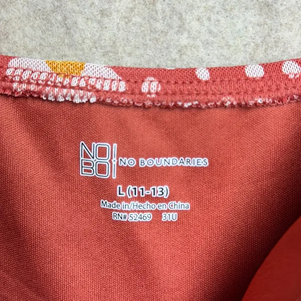 Y2K No Boundaries Red Daisy Polka‎ Dot Lace Trim Cami Dress 11-13 Cottagecore - Image 3