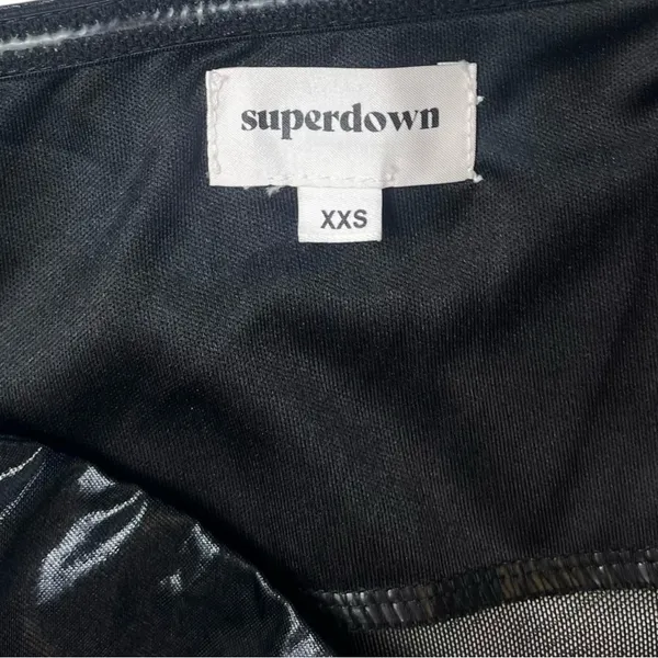 superdown Sheer Panel Black Strapless Maxi Dress - Image 13