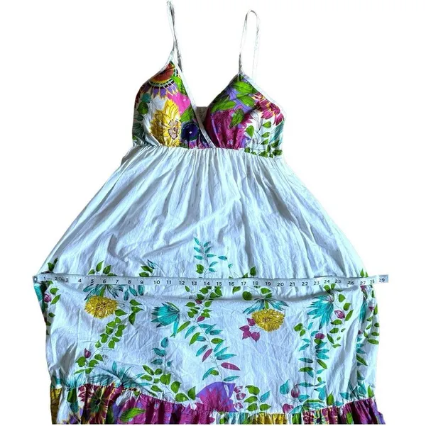 Pink Apple Womens Size Small Maxi Dress Spaghetti Strap Floral Boho - Image 4