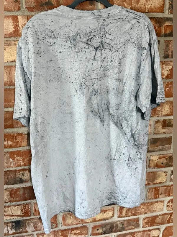 Comfort Colors Smoke Colorblast Graphic Tee with Ghost & Floral Print - Image 3