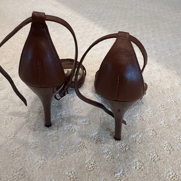 Steve Madden Alanaa Strappy Brown Leather Heels Size 7M - Image 3