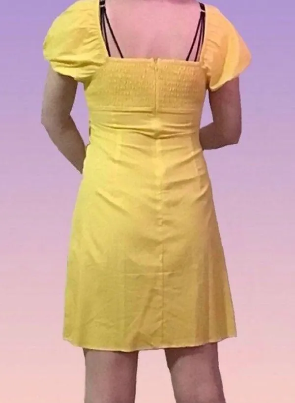 JustFab Front Tie Mini Dress WMNS Sz S NWT. - Image 4