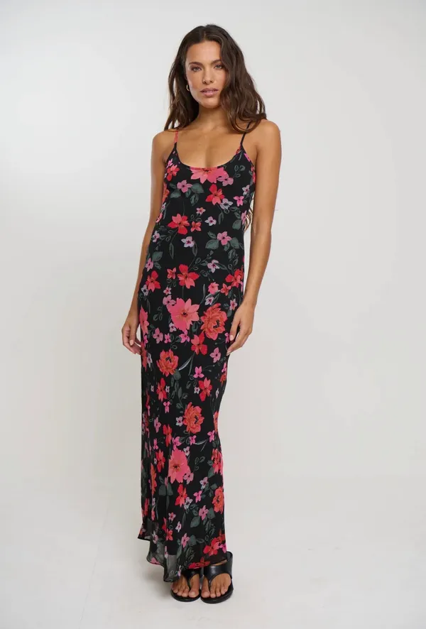Bronze Snake Maxi Dress Black Size XS - Image 2