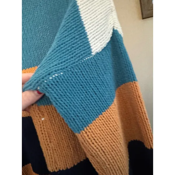 Umgee USA Women Large Striped Chenille Chunky Knit Open Front Cardigan‎ Sweater - Image 10