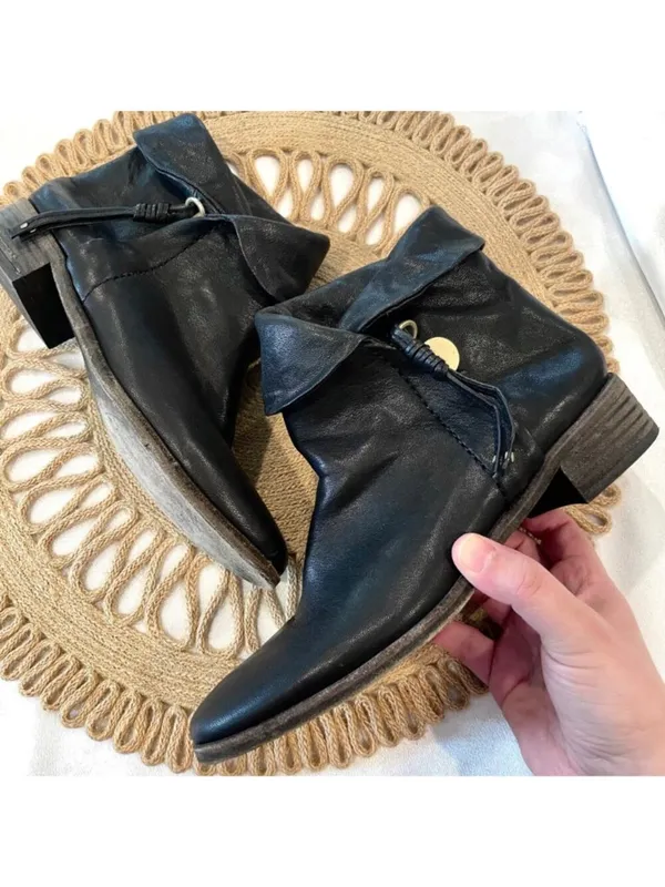 See By Chloe Masha Low Ankle Bootie Black Size EU 37 Minimalist Classic Timeless - Image 3