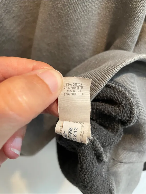 AERIE Boxy Cropped Relaxed Off-Shoulder Sweatshirt Mineral Dye Graphite Size M - Image 9