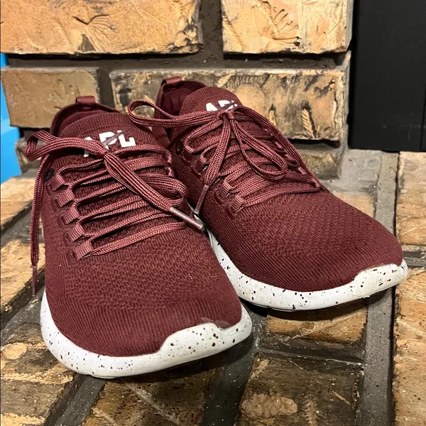 APL Women's TechLoom Breeze Maroon‎ Speckled Knit Athletic Shoes Size 7 - Image 3
