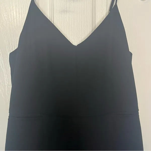 Anthropologie The Essential Slim Jumpsuit Black Spaghetti Strap Sz 0 - Image 7
