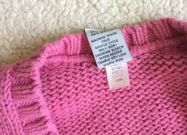 Gap Vintage Y2K Chunky V-Neck Sweater Pink - Sz Small - Image 5