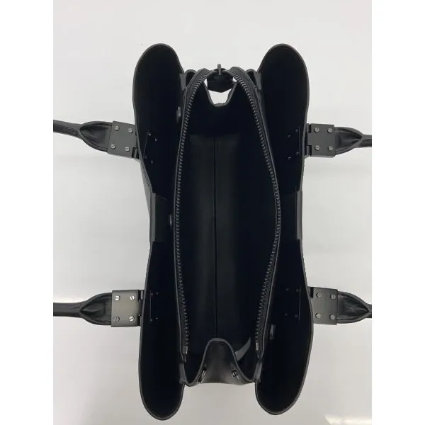 Charles & Keith Double Top Handle Structured Bag in Matte Black - Image 3