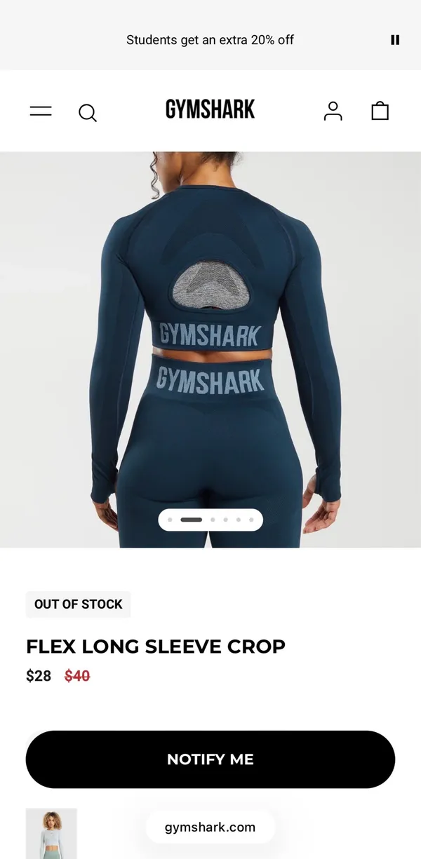 Gymshark Top Crop Long Sleeve - Image 6