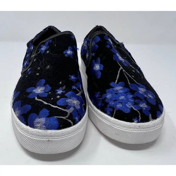 Sam Edelman Women's Slip-On Marvin Blue Floral Sneakers‎ Size 8M - Image 3