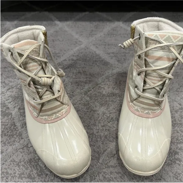 Sperry Saltwater Textured Stripe Duck Boots 7 - Image 4