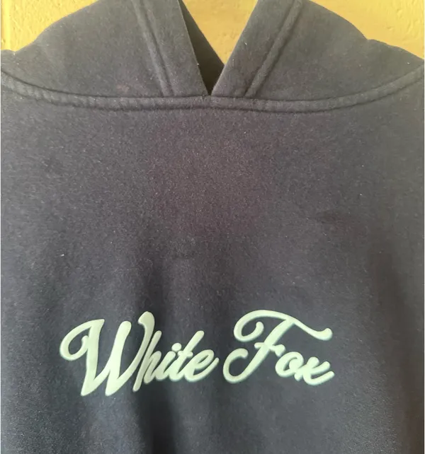 White Fox Boutique Hoodie Navy Blue - Image 5