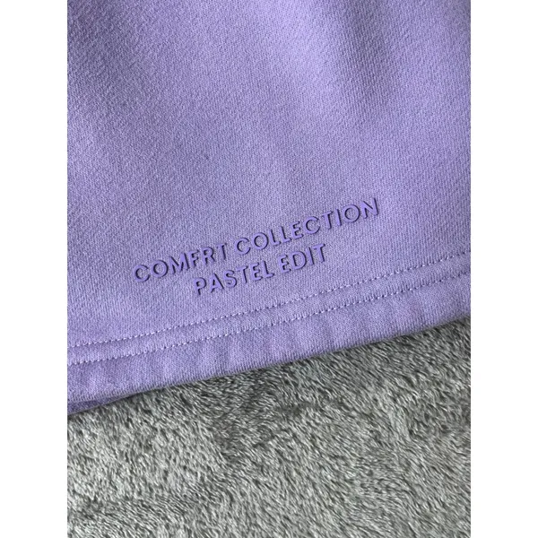Comfrt Pastel Edit Lavender Fleece Sweat Shorts Drawstring Size 2XL Athleisure - Image 5
