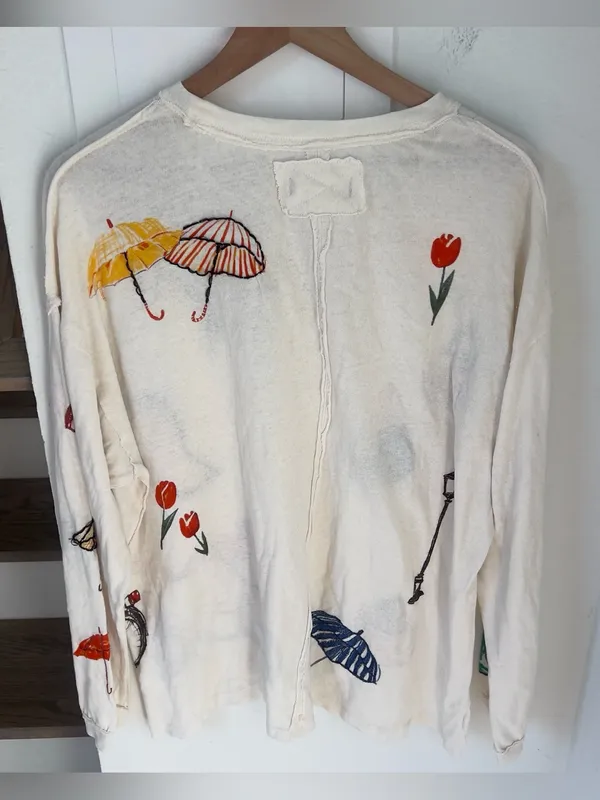 Free People We The Free Market Day Long Sleeve Top in White - Image 4