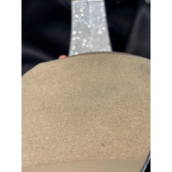 Worthington Beckwith Silver Glitter Block Heel Sandals Ankle Strap‎ Womens 11M - Image 8