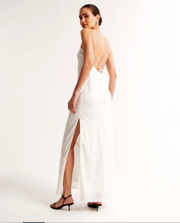 Abercrombie Julia Slip Satin Jacquard Dress - Image 2