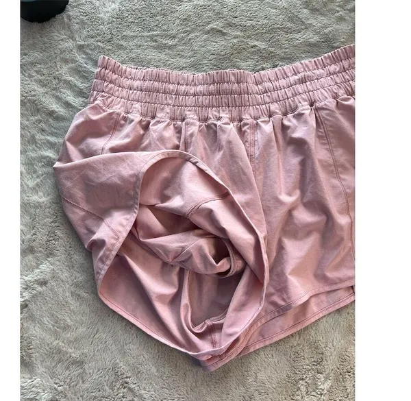CRZY Yoga Women's Hotty Hot High-Rise Lined Shorts Pink Size 4 Tall - Image 2