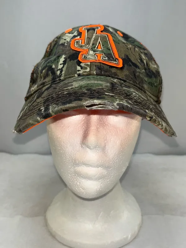 Jason Aldean Mens Camo Mesh Snapback Embroidered JA Logo Trucker Hat Cap - Image 2