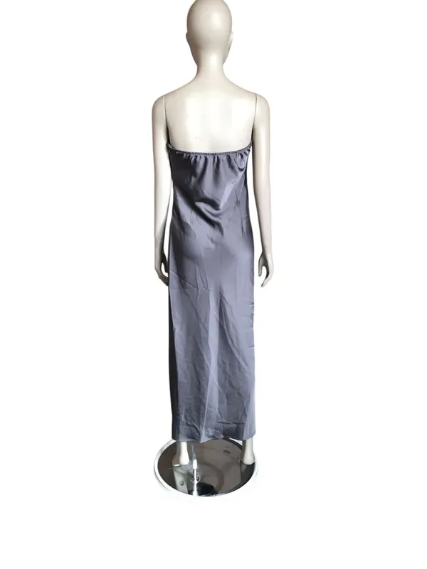 NWT Hello Molly Charcoal Gray Strapless Maxi Dress - Image 4