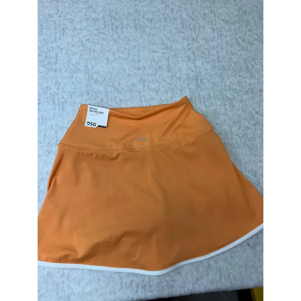DSG Activate High-Rise Skort Vintage Orange Piped Athletic Tennis Skirt XS‎ NEW - Image 3