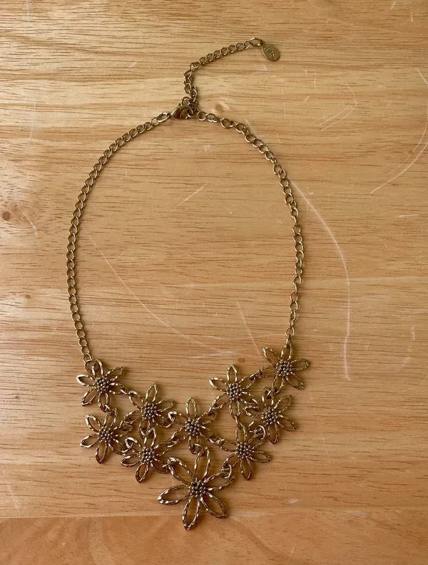 Macy's 2028 Gold-Tone Flower Necklace - Image 2