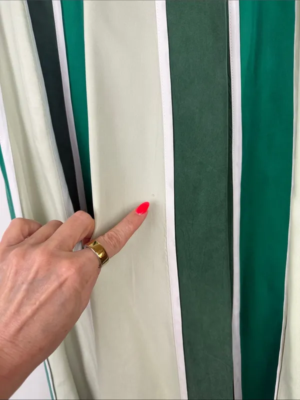 Free People Green & White Stripe Inez Skirt Set Size Small Crop Halter Top - Image 6