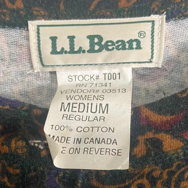L.L. Bean Women's Paisley Floral Cotton Maxi Dress Multicolor - Image 2