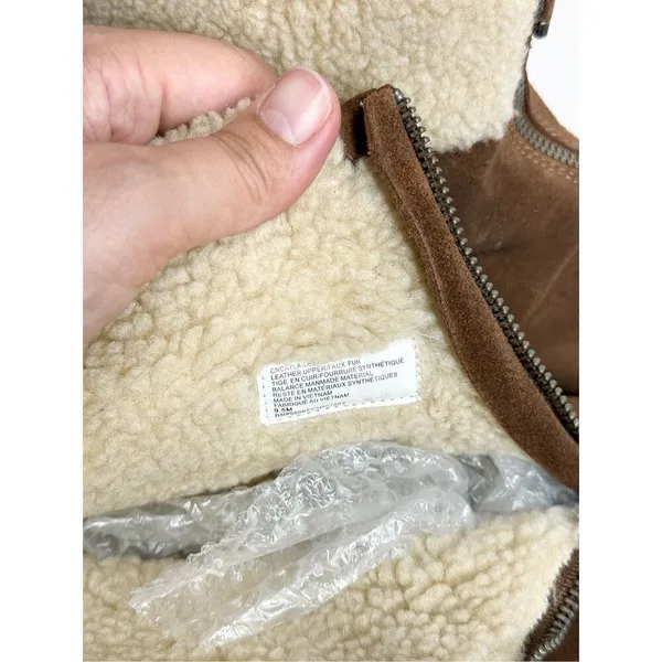 Caslon‎ Boots Cayla Water Resistant Size 9.5 Faux Shearling Trim Booties - Image 7