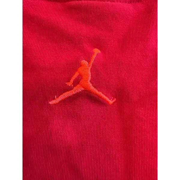 Jordan Flight Womens Red Cropped T-Shirt Tight Fit Short Sleeve Logo M‎ 3369 - Image 5