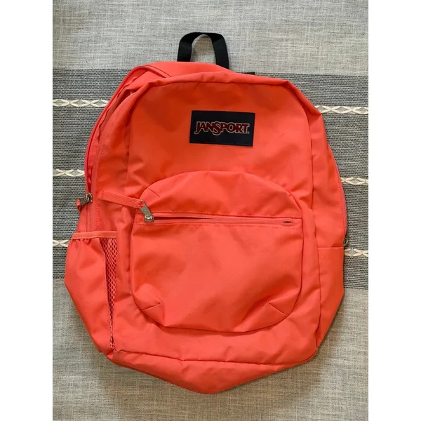 Jansport Coral and Black Backpack Excellent Used Condition - Image 2