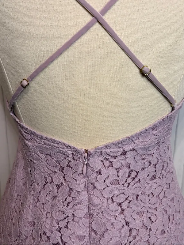 VINTAGE VICTORIA’S SECRET Lavender‎ Lace Mini Bodycon Dress, Medium - Image 7