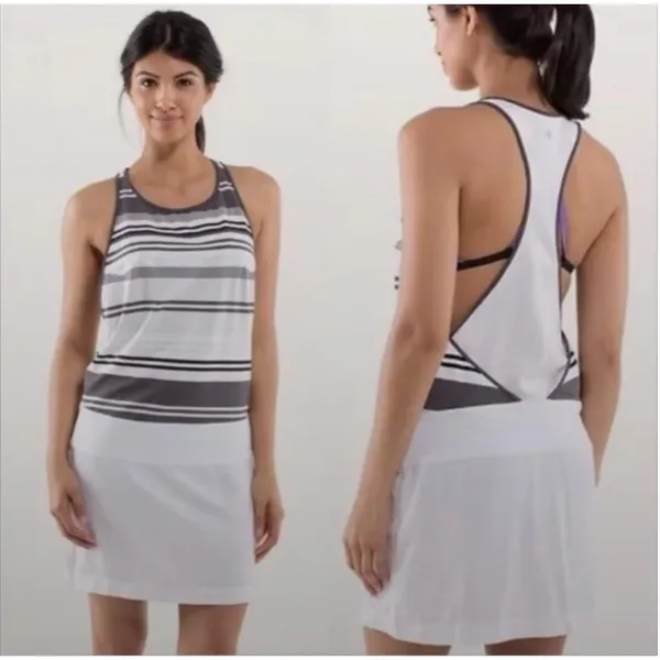 Lululemon Blissed Out Dress Size 8 Racerback Tennis Prep Pickeball Athletic‎ - Image 2