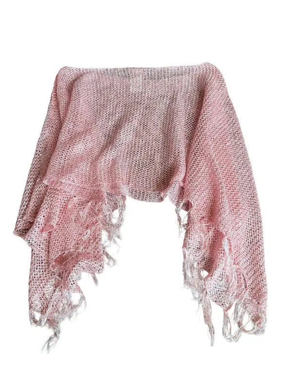 Edikted Sequin Fringe Knit Poncho Pink Flowy Flattering Size XS/Small NWOT - Image 8