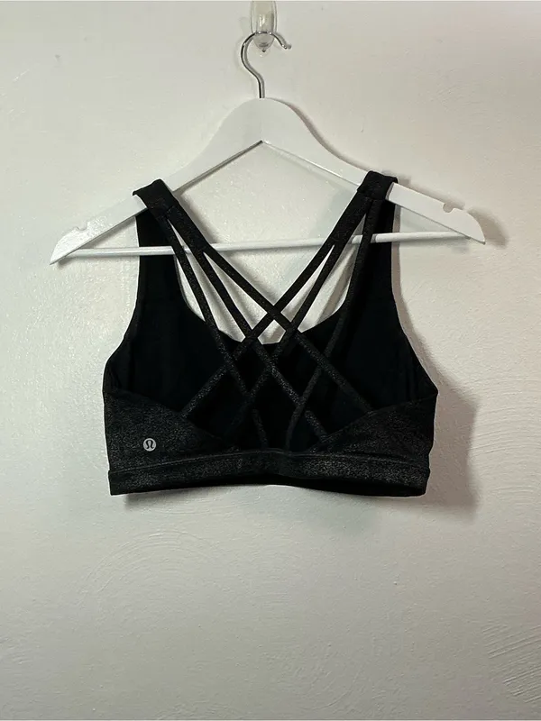 Lululemon Black Crisscross-Back Sports Bra Size 8 - Image 2