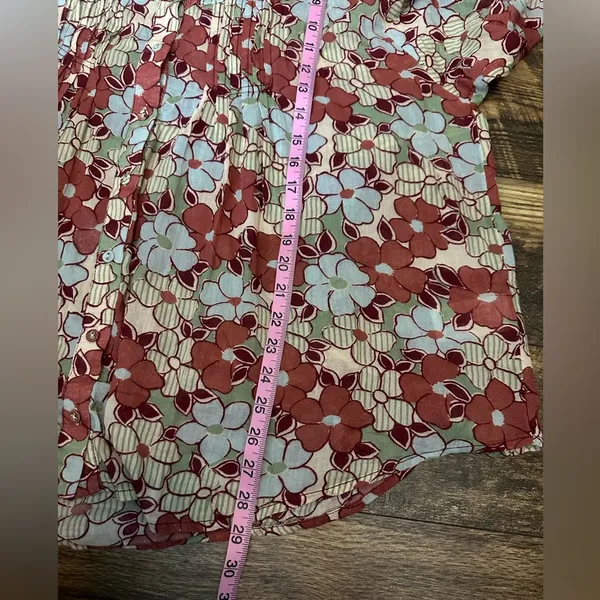 Boho Free people Sienna Button-Up Shirt size M - Image 9